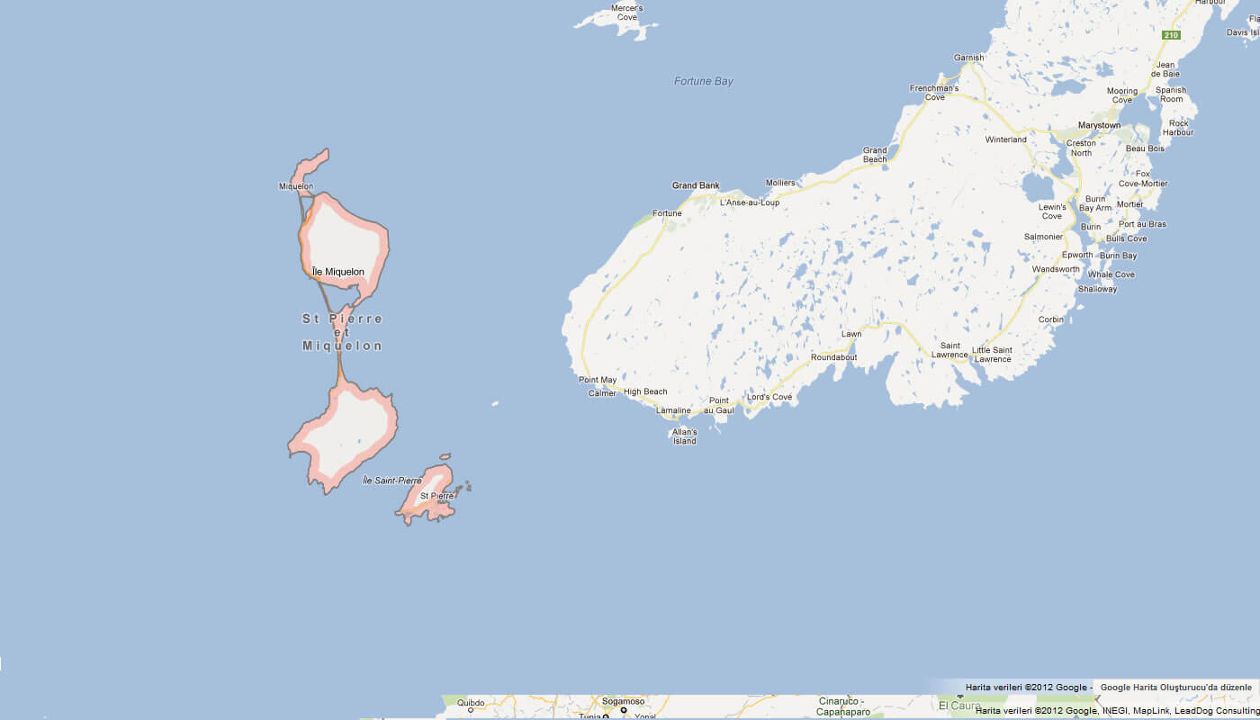 karte von Saint Pierre und Miquelon
